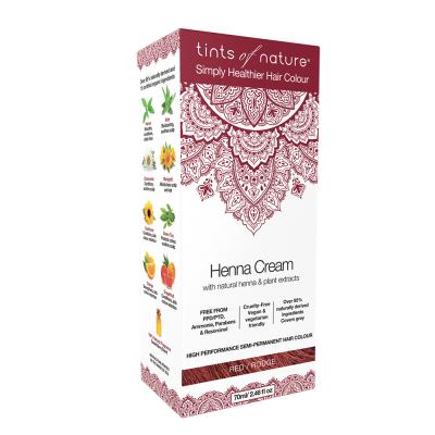 Tints of Nature Henna Cream (Semi-Permanent Hair Colour) Red 70ml